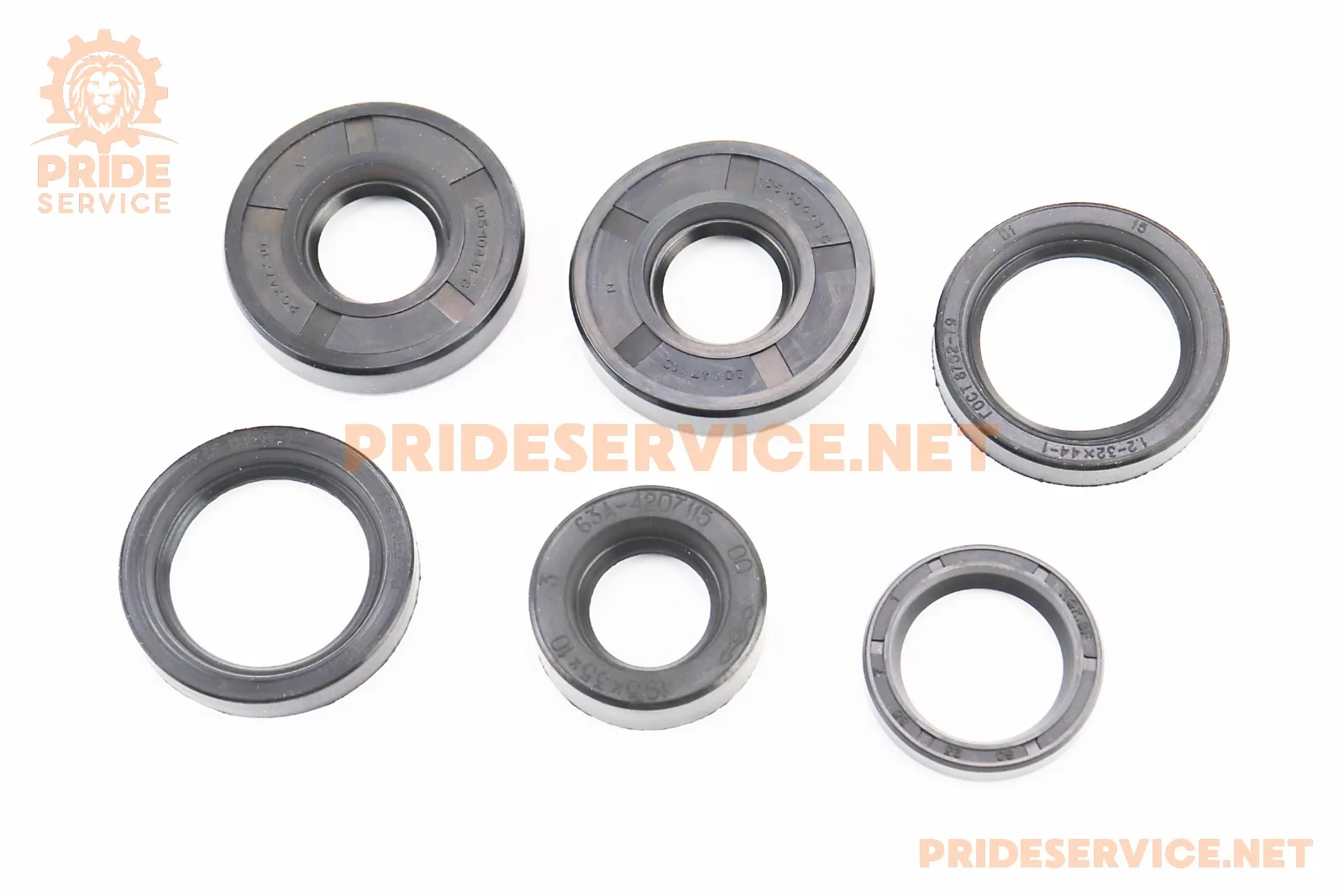 Сальники к-кт 6шт (19,5x35x10; 20x47x10-2шт; 25x35x7; 32x44x7-2шт) (P_340017)