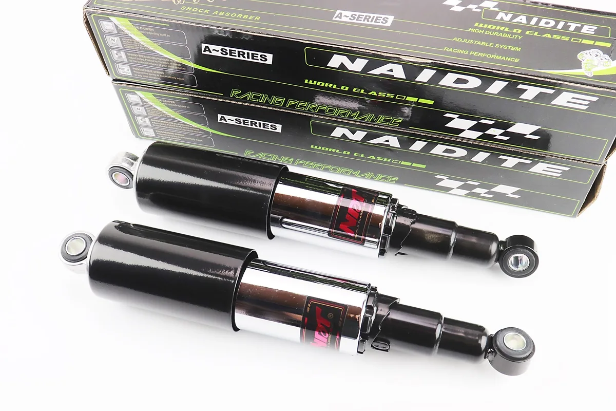 Амортизатор задній 320mm * d60mm (втулка 12mm / втулка 12mm) закритий регулир., чорний к-кт 2шт (S_343120)