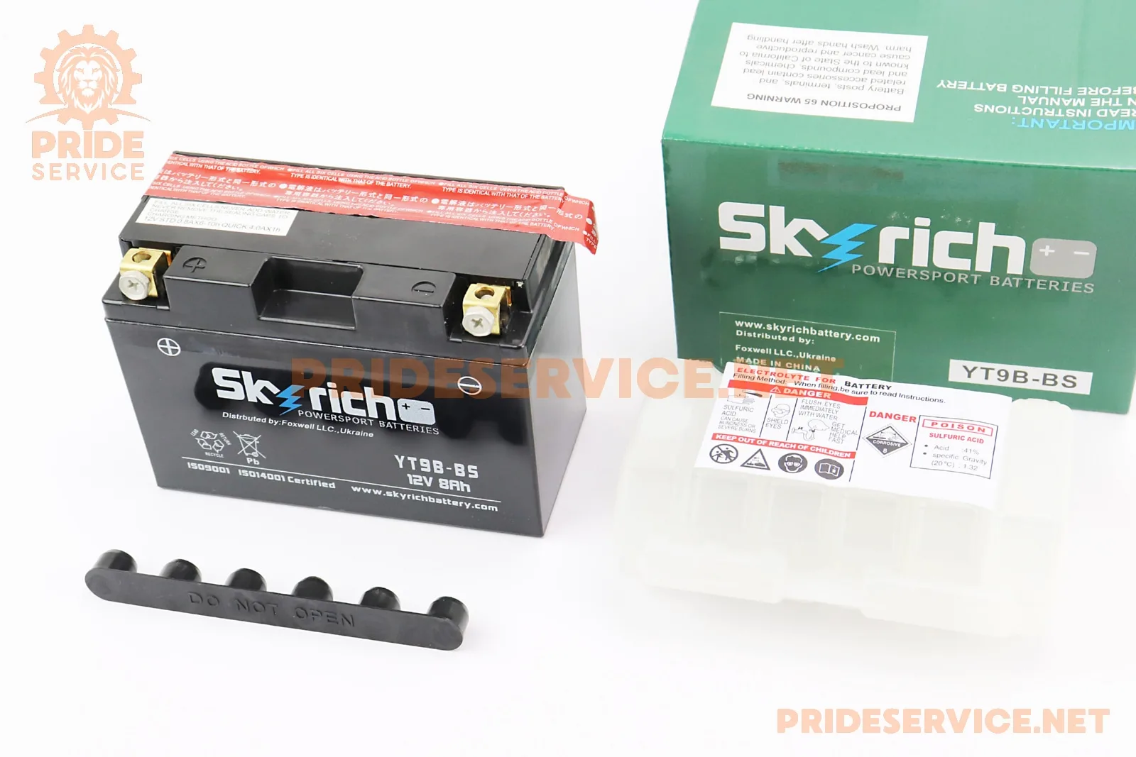 Акумулятор 12V8Ah YT9B-BS кислотний (L150*W70*H105мм) (P_348005)