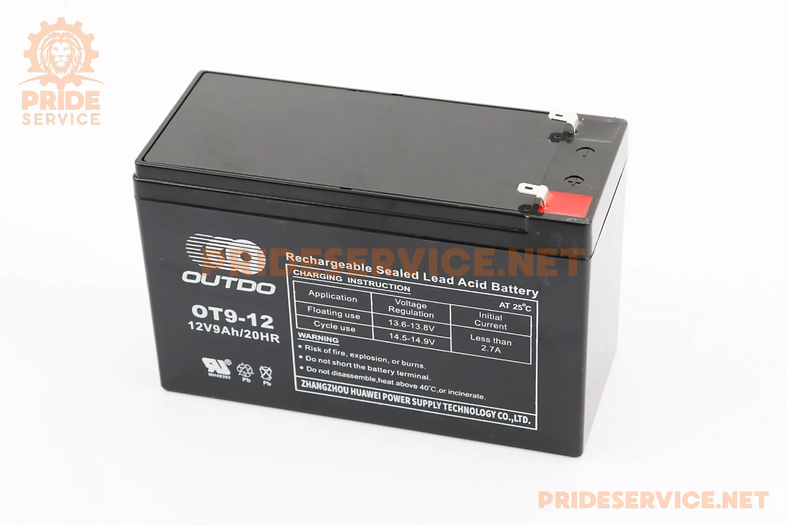Акумулятор 12V9Ah OT9-12 кислотний (L151*W65*H94мм) для ДБЖ, іграшок та ін. (P_348061)