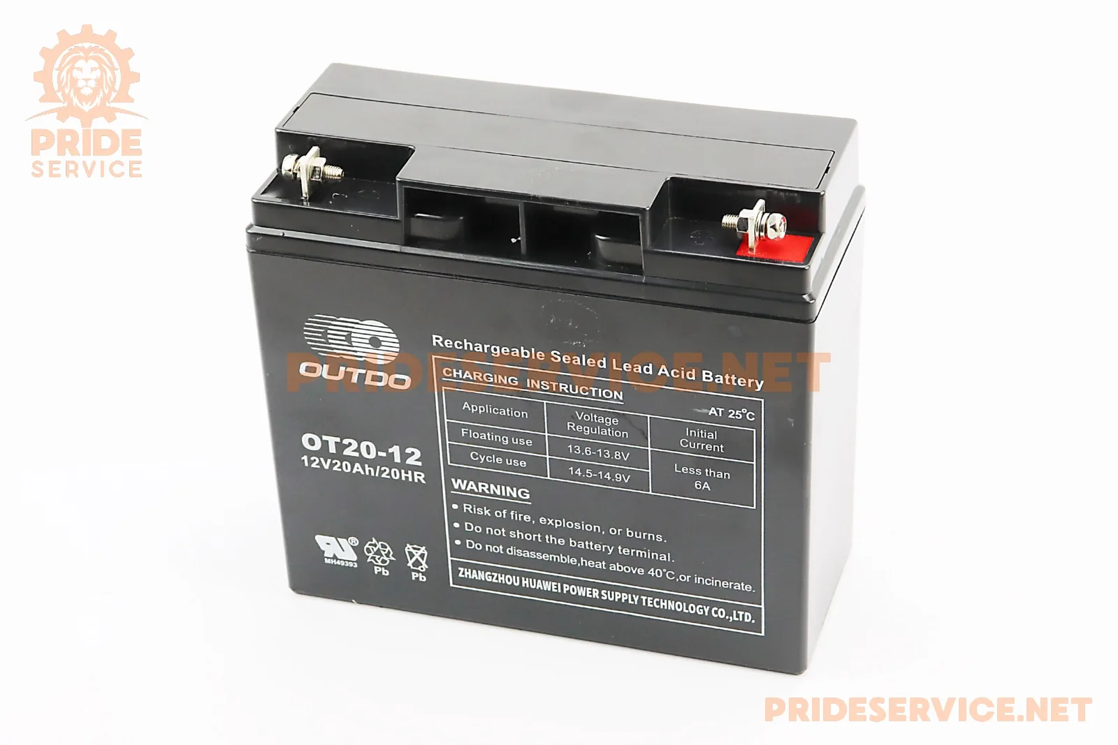 Акумулятор 12V20Ah OT20-12 кислотний (L181*W77*H167мм) для ДБЖ, іграшок та ін. (P_348144)