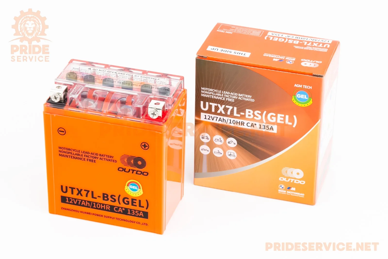 Акумулятор 12V7Ah UTX7L-BS GEL (L113*W70*H132мм) 