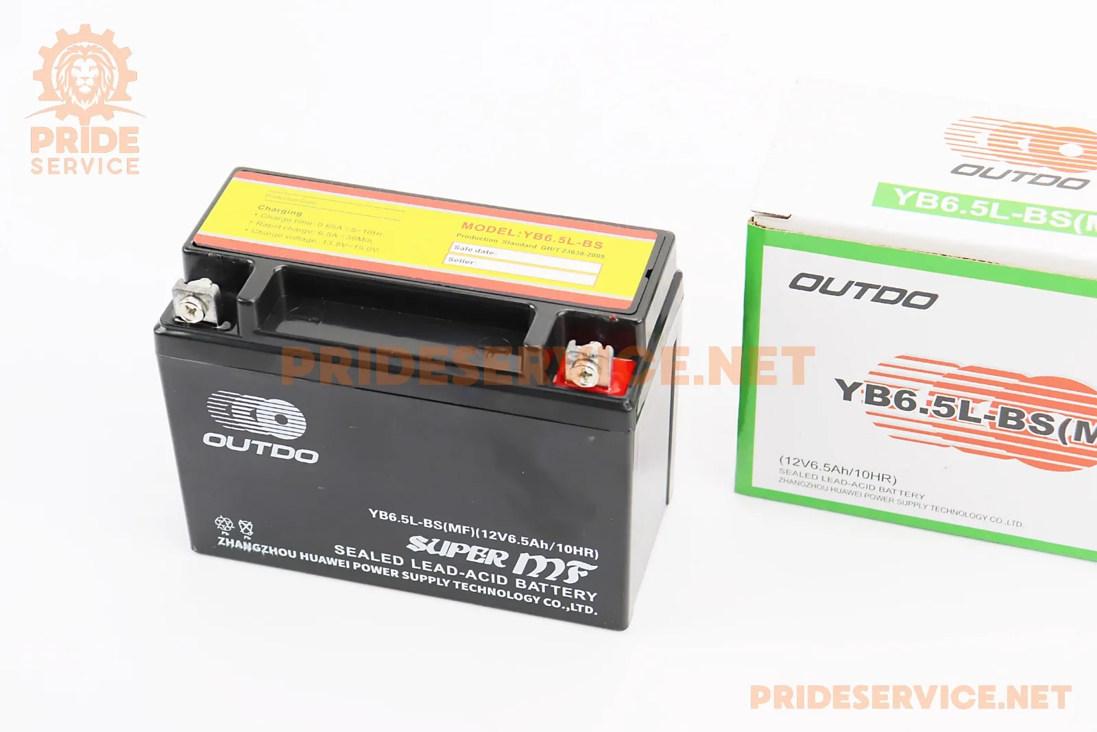 Акумулятор 12V6,5Ah YB6,5L-BS(MF) кислотний (L140*W65*H100мм) (P_348152)