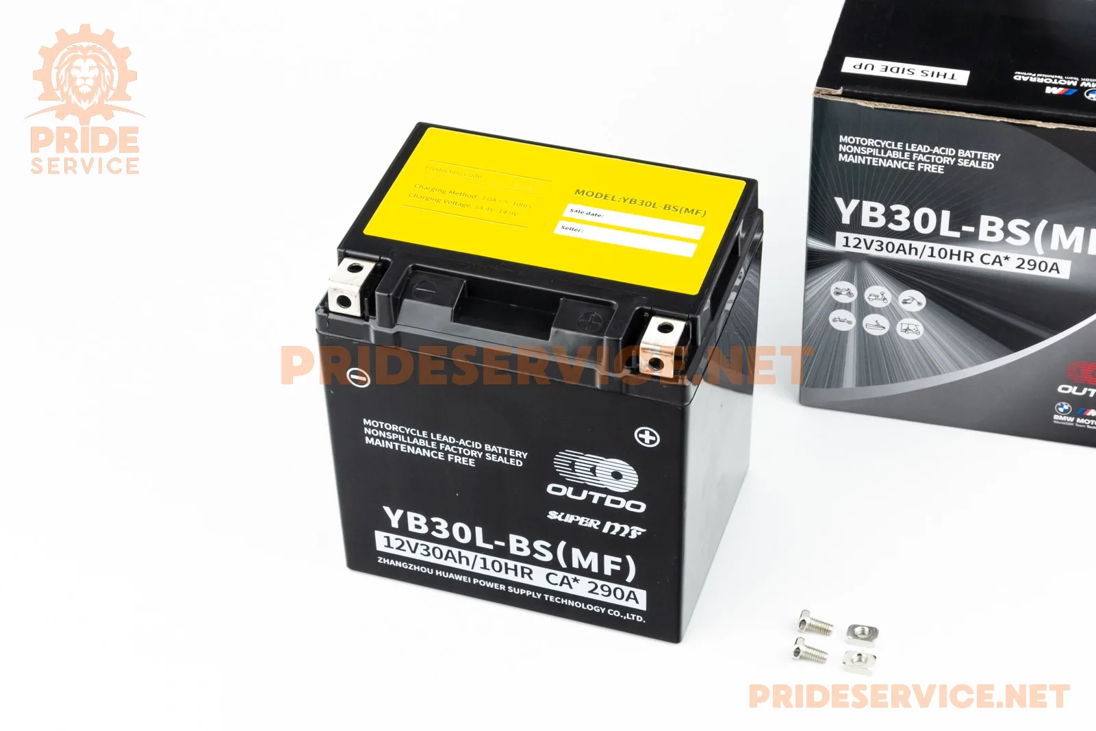 Акумулятор 12V30Аh YB30L-ВS(MF) кислотний (L166*W127*H175мм) (P_348156)