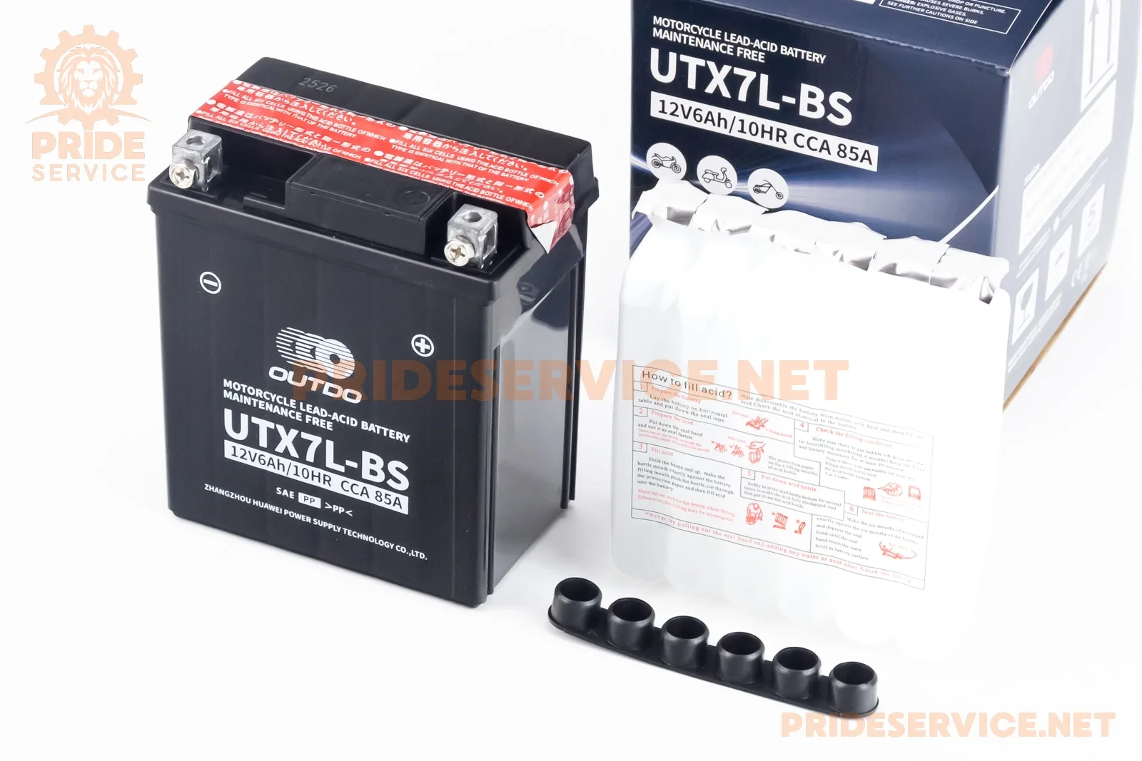 Акумулятор 12V6Ah UTX7L-BS кислотний (L113*W70*H130мм) 