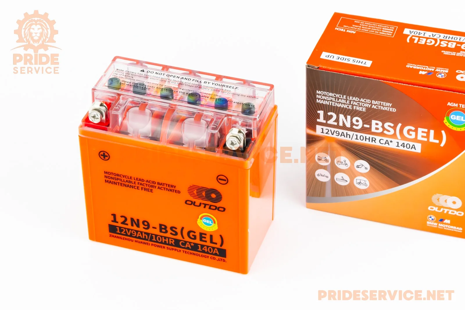 Акумулятор 12V9Ah 12N9-BS GEL (L135*W75*H135мм) 