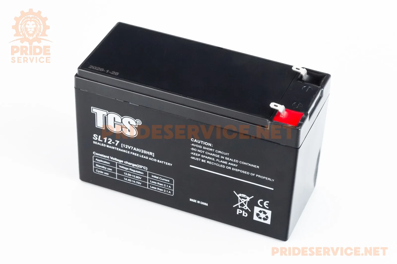 Акумулятор 12V7Ah SL12-7 кислотний (L151*W65*H94мм) для ДБЖ, іграшок та ін.. (P_348209)