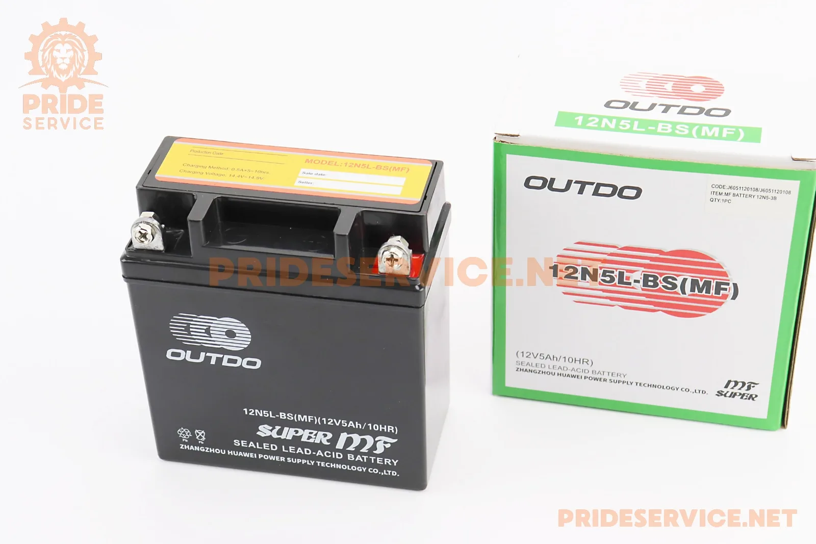 Акумулятор 12V5Ah 12N5L-BS(MF) кислотний (L120*W60*H130мм) 