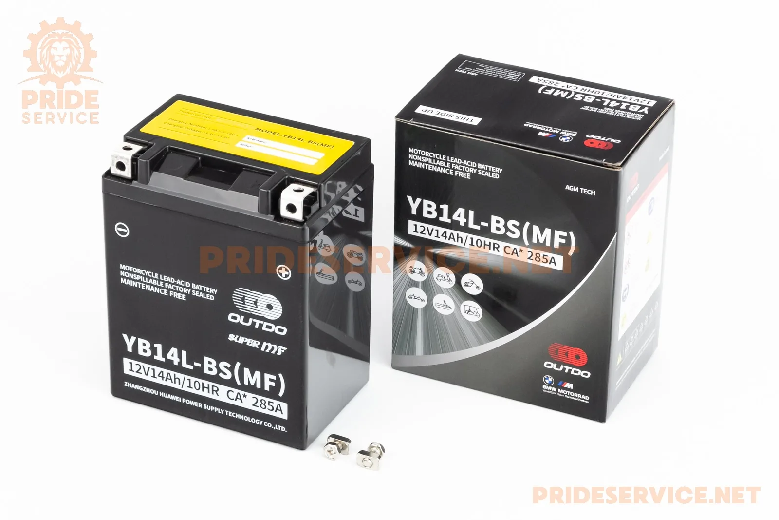 Акумулятор 12V14Аh YB14L-BS(MF) кислотний (L132*W88*H163мм) (P_348283)