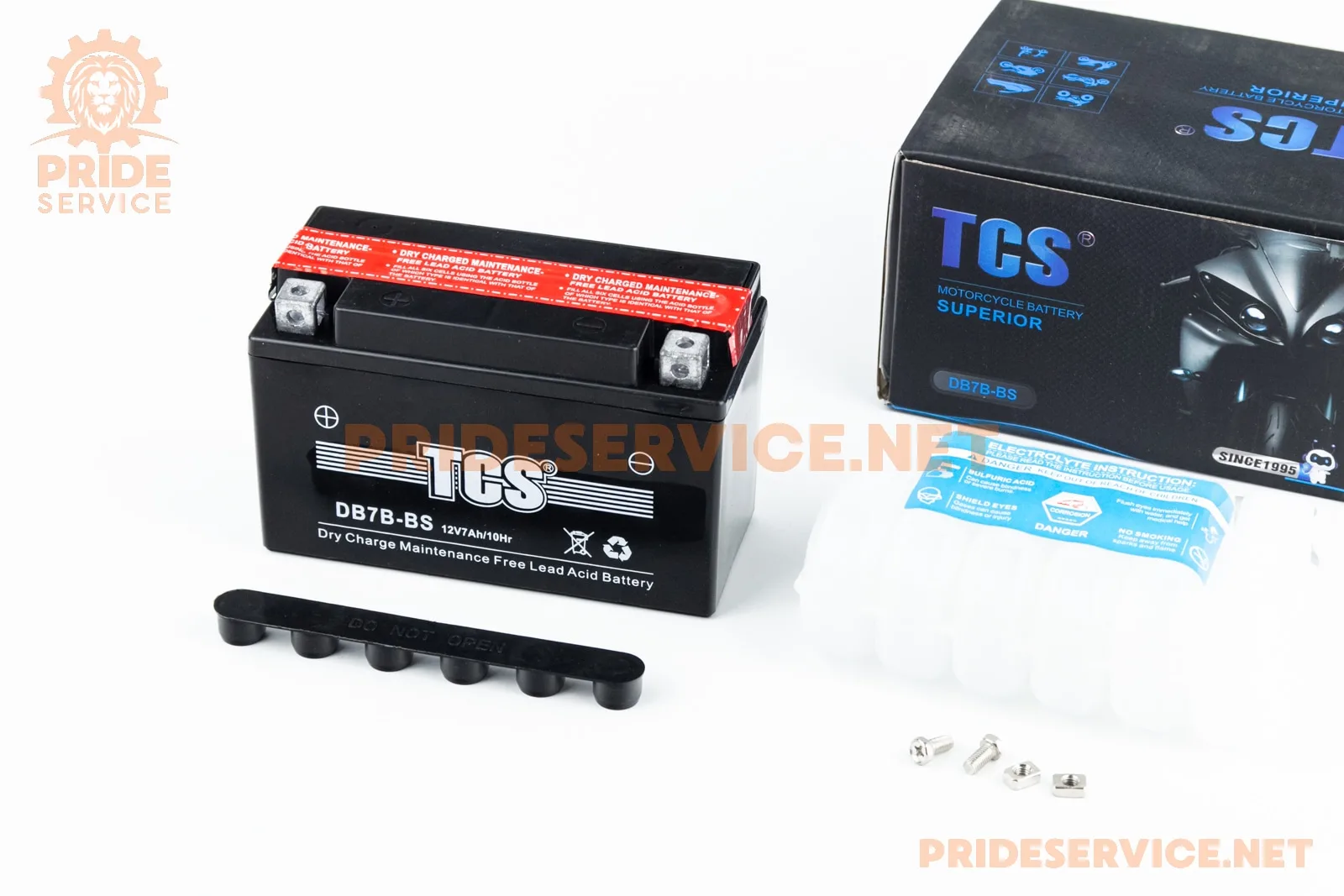 Акумулятор 12V7Ah DB7B-BS кислотний (L150*W65*H95мм), 2024р, від 2шт -5% (P_348300)