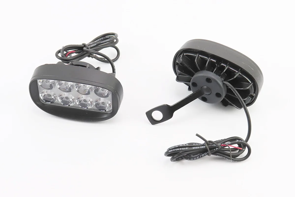 Фара додаткова світлодіодна вологозахисна (85*50mm) - 8 LED з кріпленням під дзеркало, к-кт 2шт (S_351206)