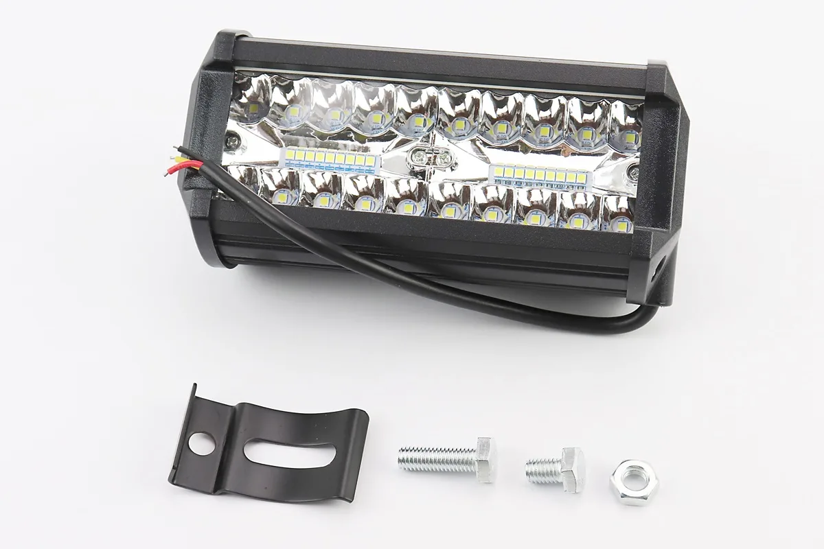 Фара додаткова світлодіодна вологозахисна - 20+20 LED з кріпленням, прямокутна 79*165мм, SUPER LIGHT (S_351228)