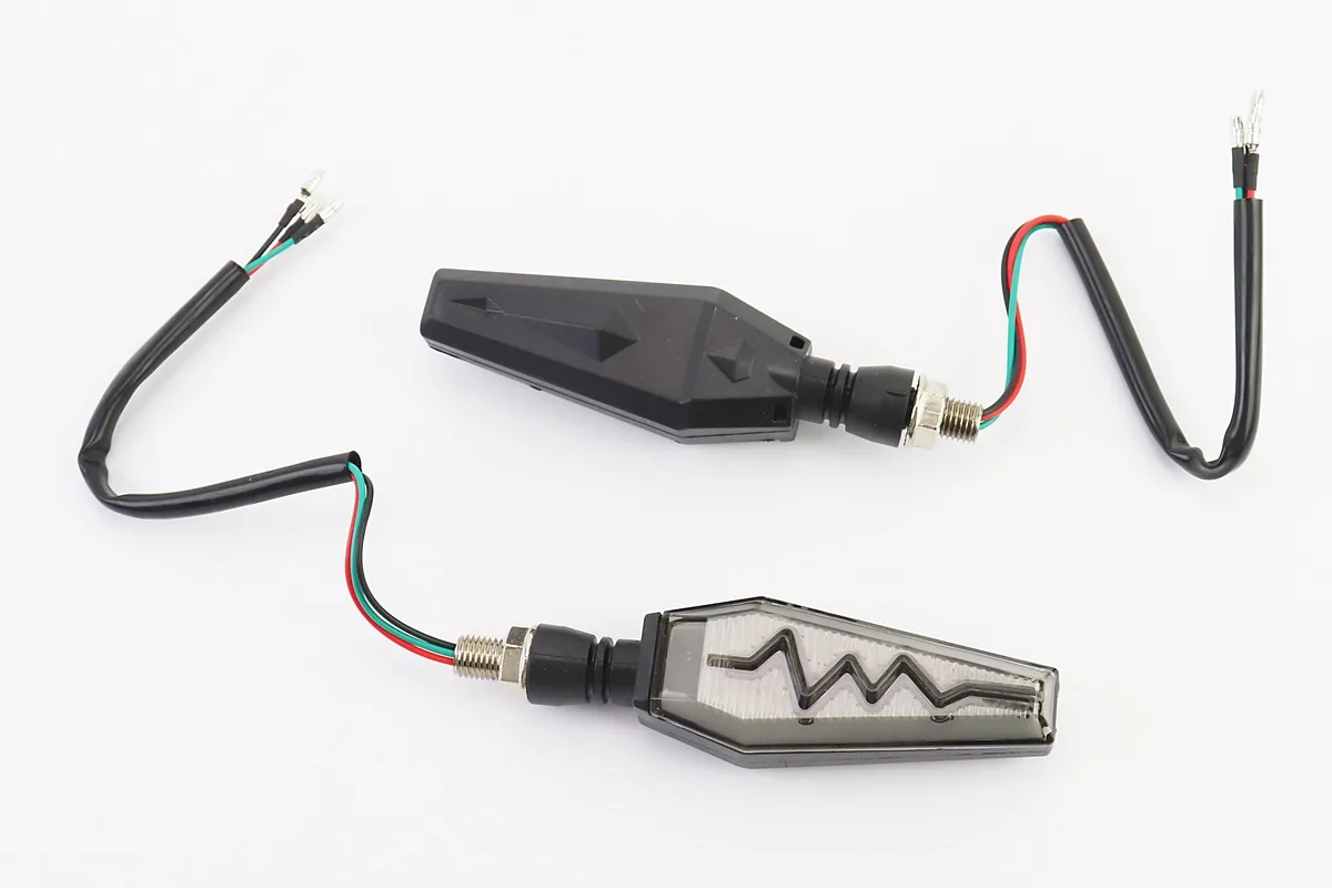 Поворот діодний на гнучкій ніжці + стоп сигнал / габарит LED човники 