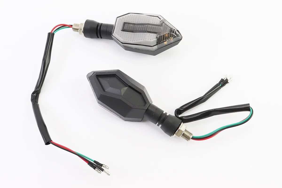 Поворотник діодний на гнучкій ніжці+габарит, білий LED 