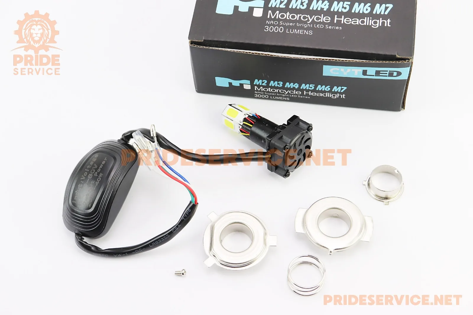 Лампа фари діодна LED-6 SUPER (к-кт різних кріплень) зі стабілізатором+стробоскоп (P_354505)