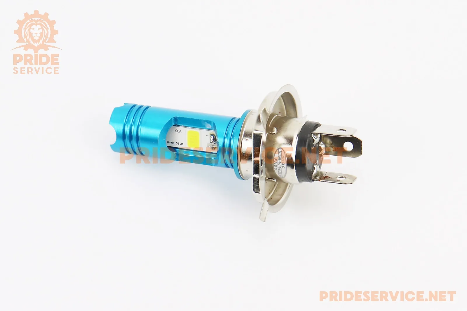 Лампа фари діодна LED-2+1 H4, синє підсвічування (синє) (P_354518)