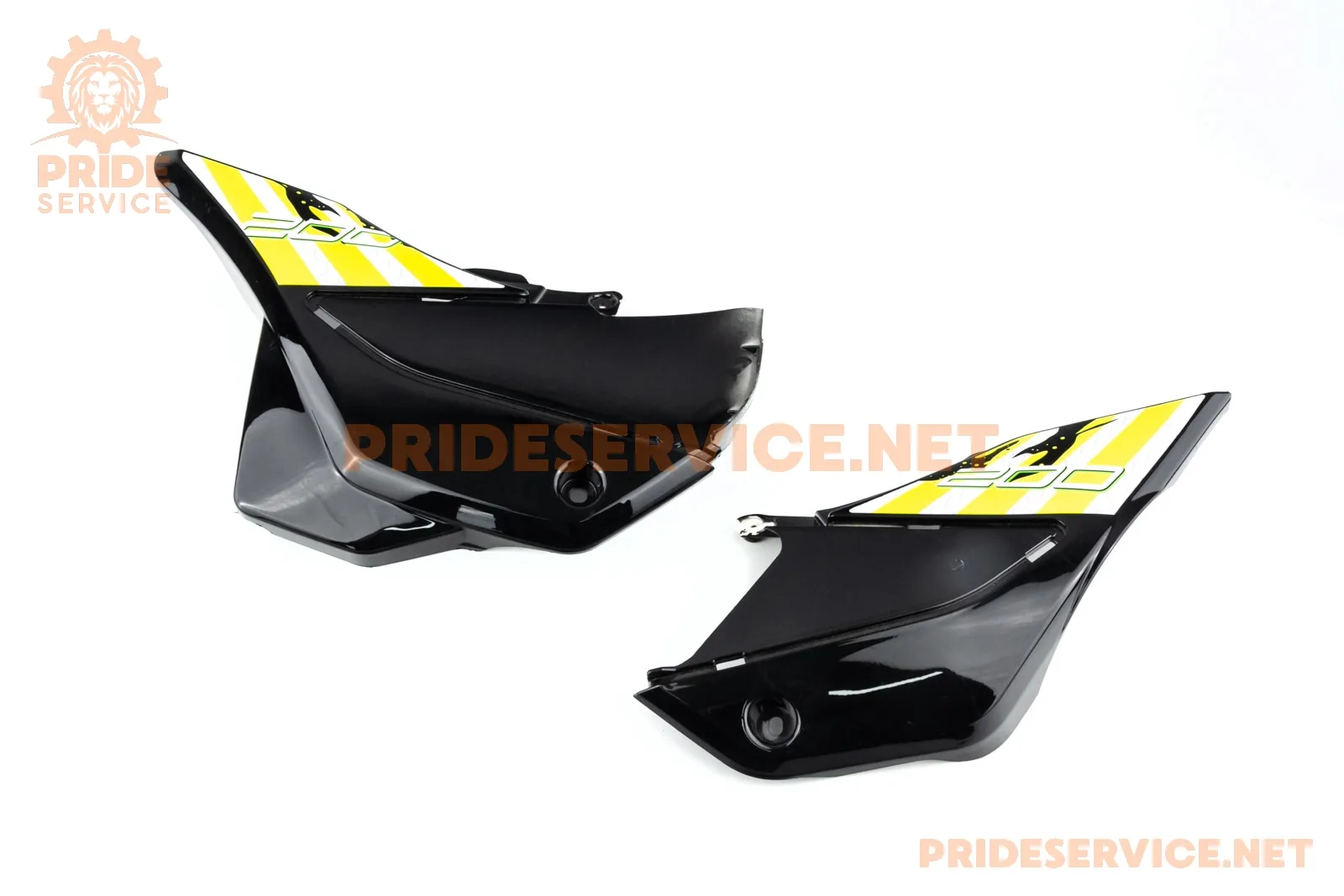 X-Road Light 200-250 Пластик-боковий передній лів., прав.. к-кт 2шт, чорний з жовтим малюнком (P_359412)
