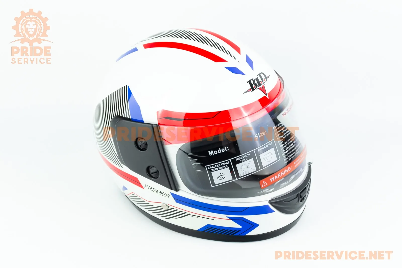 Шолом інтеграл BLD-825B L (59-60см), біло-червоний (P_360126)