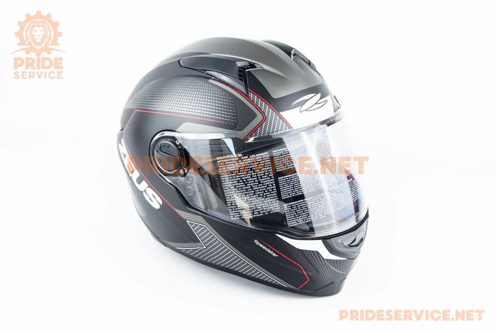 Шолом інтеграл ZS-811 SPEEDSTER М (57см), чорно-червоний мат (P_360491)