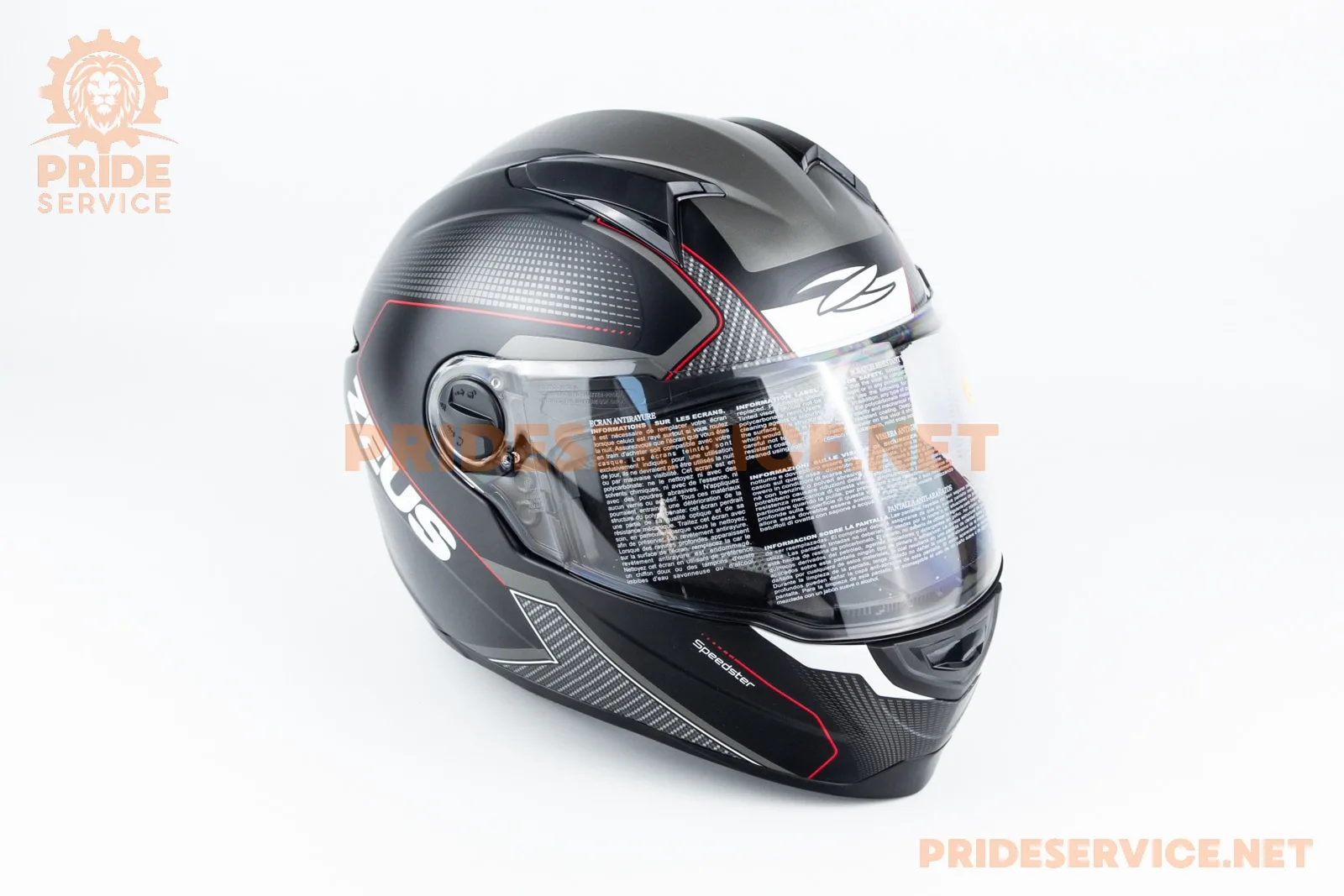 Шолом інтеграл ZS-811 SPEEDSTER L (59см), чорно-червоний мат (P_360492)
