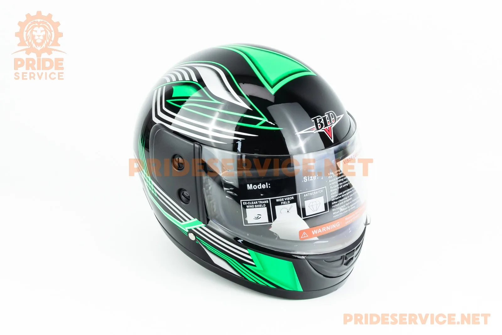 Шолом інтеграл BLD-825A S (55-56см), чорно-салатовий (P_360600)