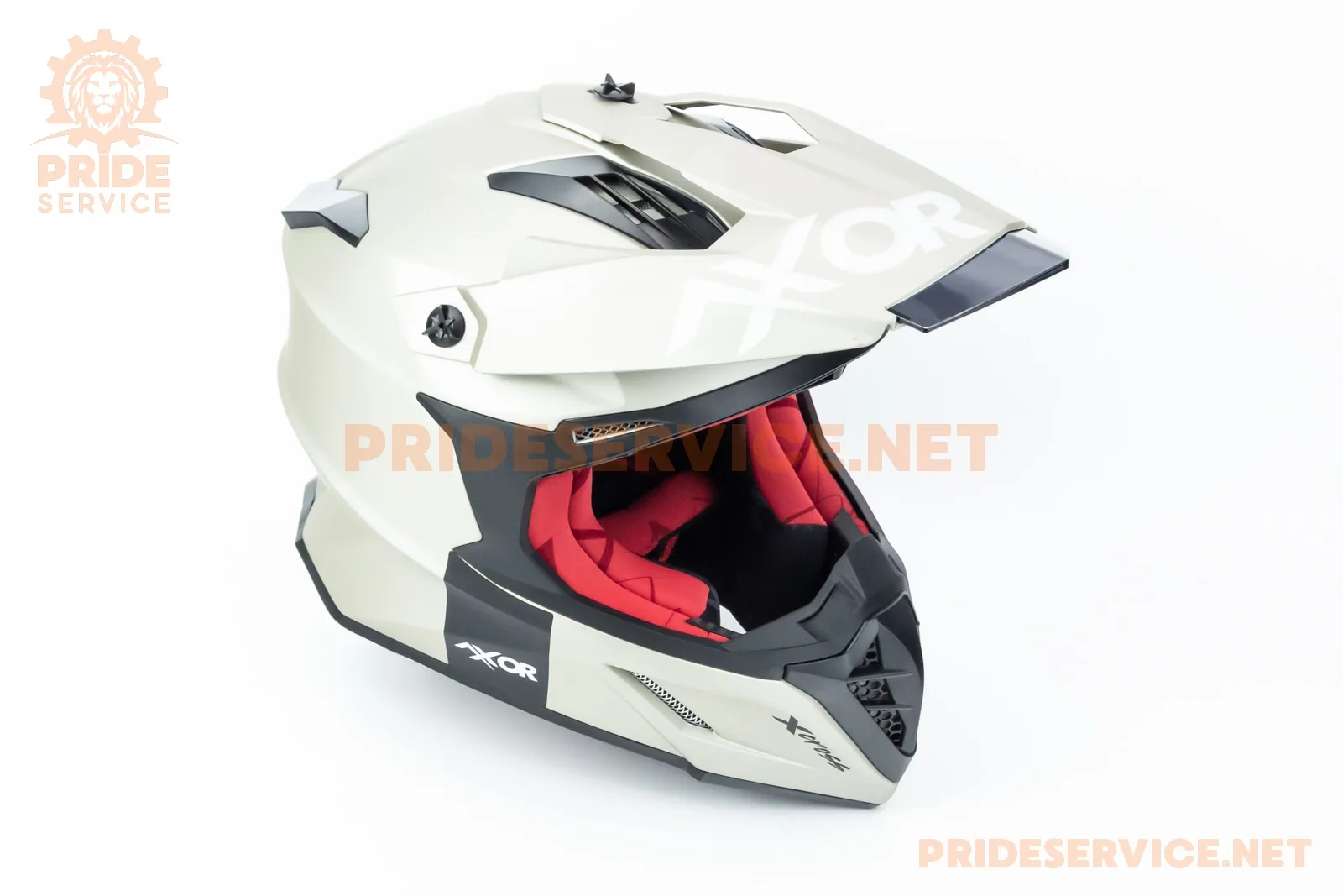 Шолом кросовий (стандарт DOT/ECE) X-CROSS S (55-56см), нікель мат (P_360656)