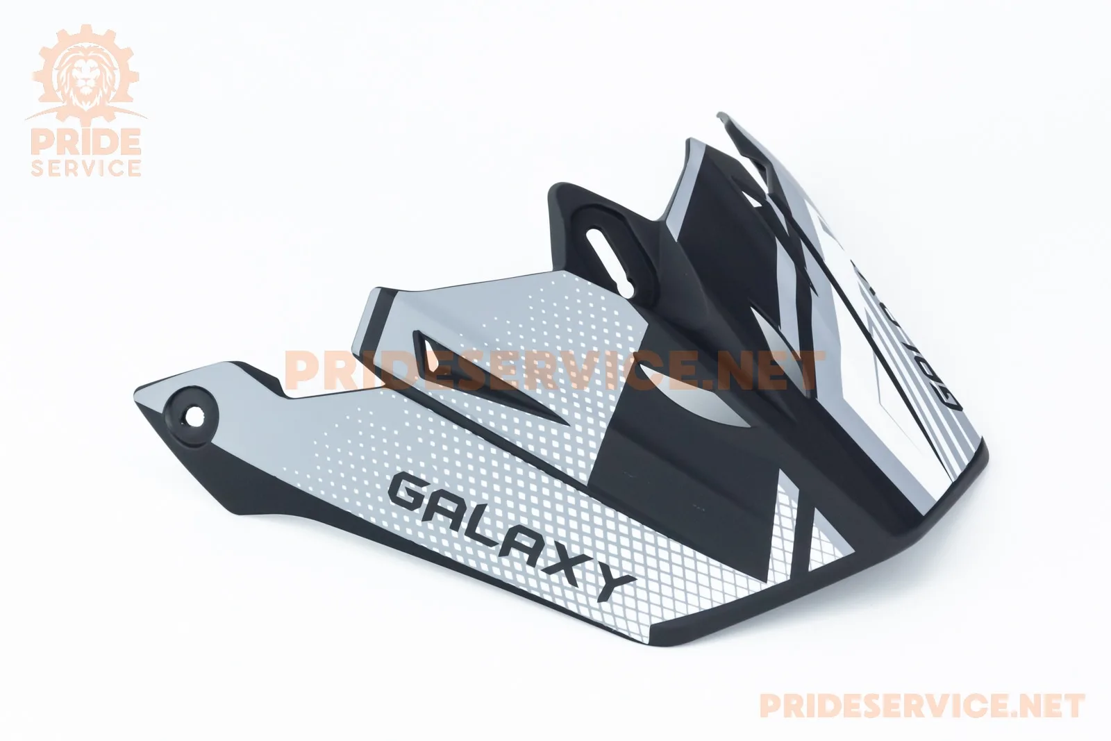 Козирок шолома кросового GLX-803, чорно-білий мат (P_360664)