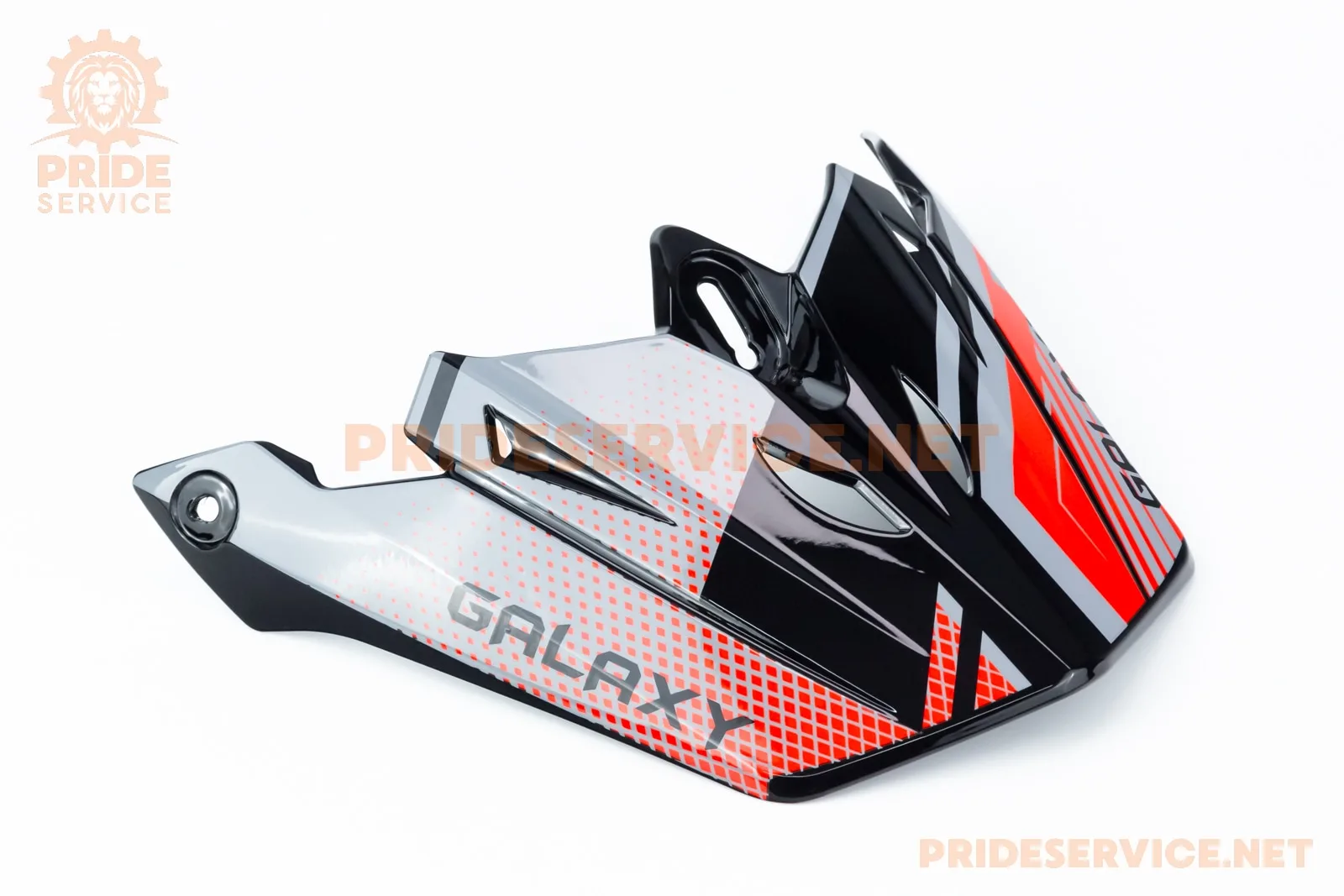 Козирок шолома кросового GLX-803, чорно-червоний (P_360665)