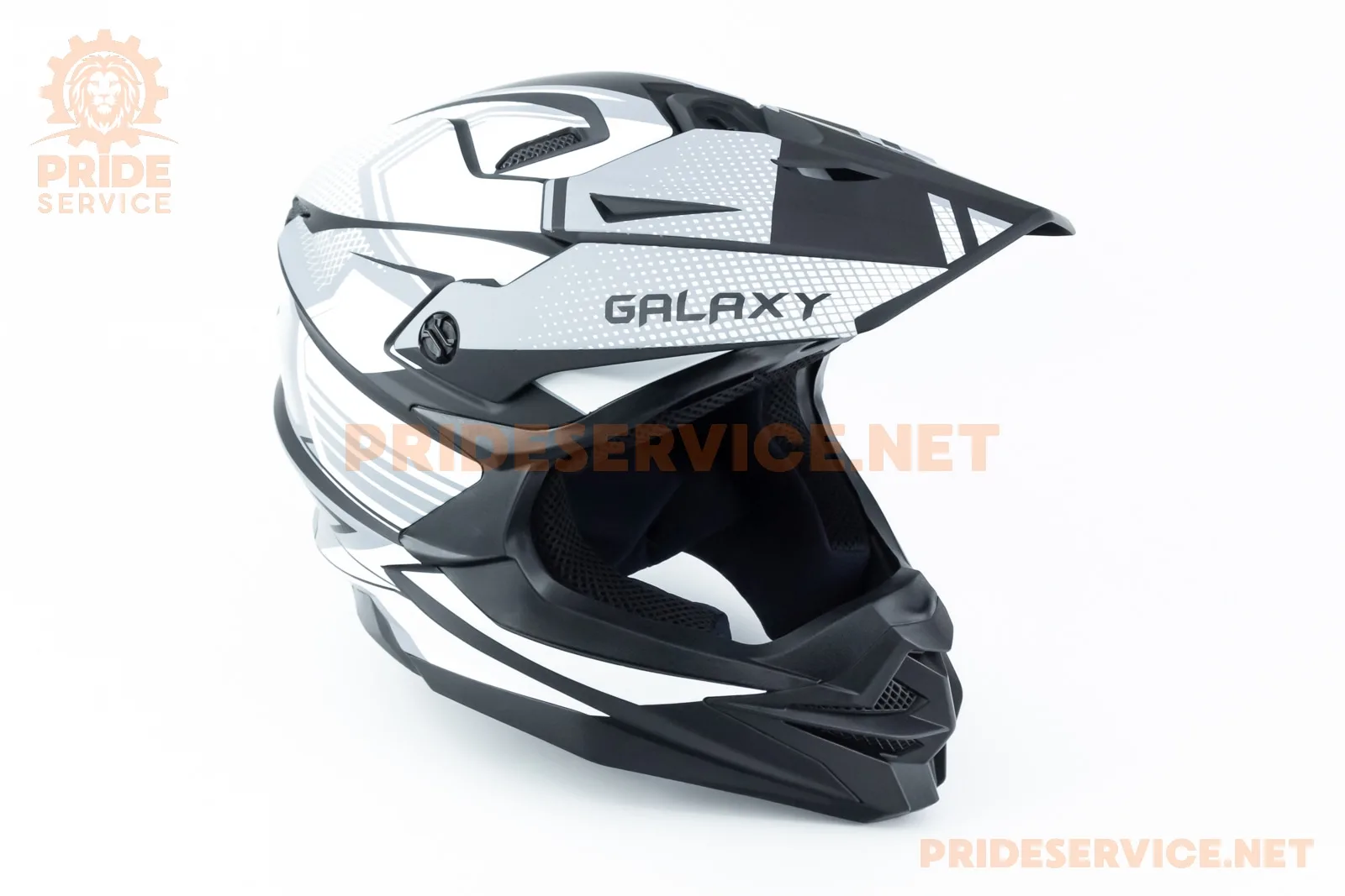 Шолом кросовий (стандарт DOT) GLX-803 S (55-56см), чорно-білий мат (P_360719)