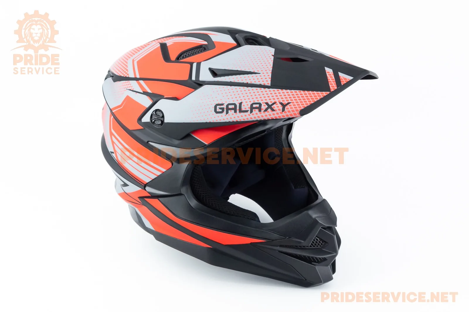 Шолом кросовий (стандарт DOT) GLX-803 M (57-58см), чорно-червоний мат (P_360729)