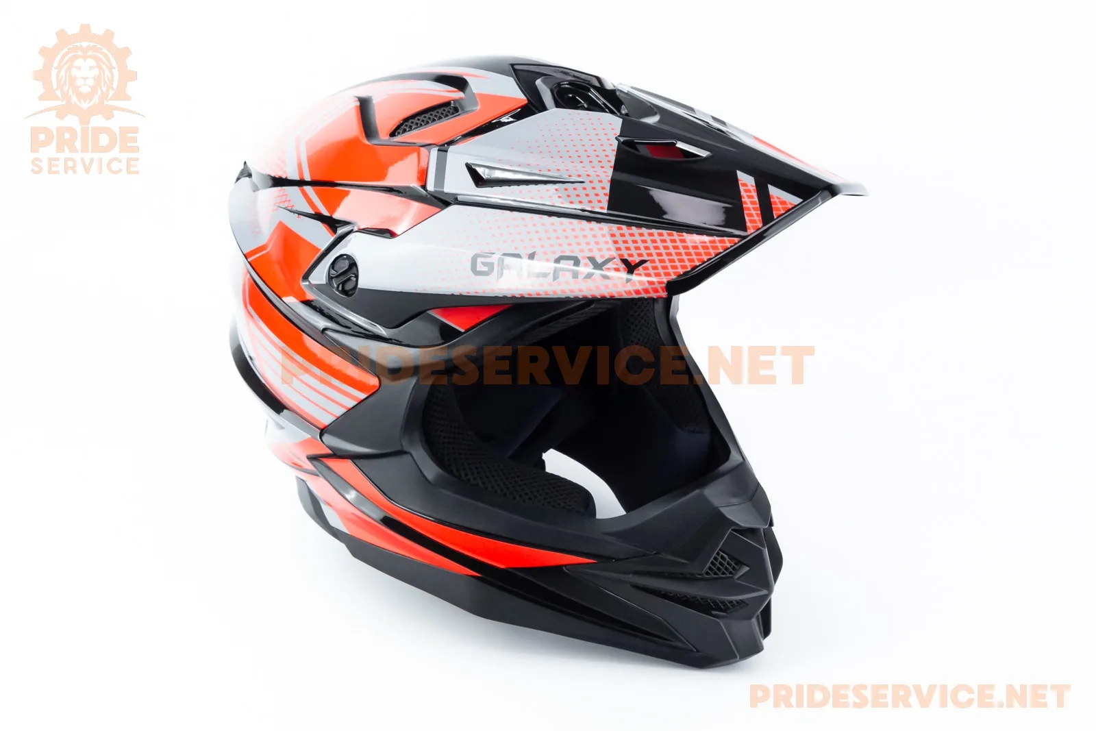 Шолом кросовий (стандарт DOT) GLX-803 L (59-60см), чорно-червоний (P_360736)