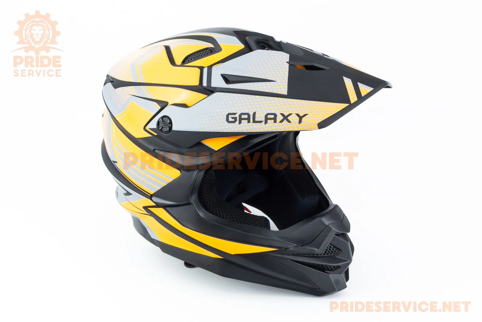 Шолом кросовий (стандарт DOT) GLX-803 L (59-60см), чорно-помаранчевий мат (P_360739)