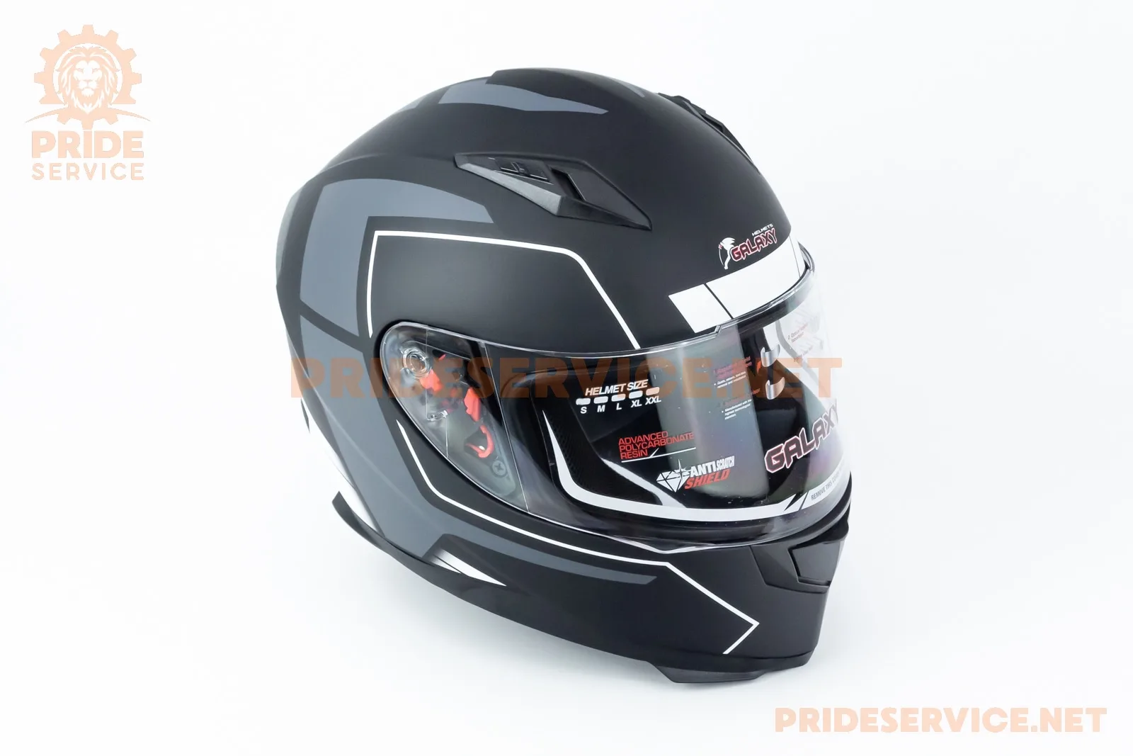 Шолом інтеграл GLX-313 L (59-60см), чорно-білий мат (P_360775)