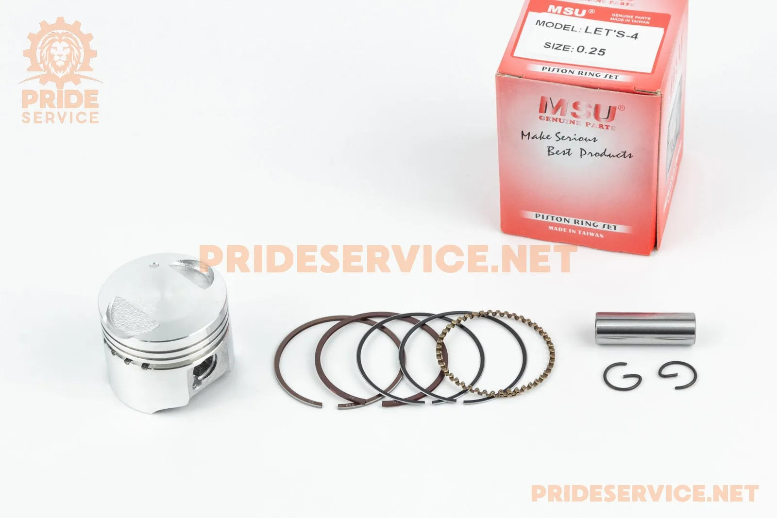 Поршень к-кт 4T Suzuki AD V50/LET'S 50cc-39мм+0,25 (палець 10мм), Тайвань (P_363379)