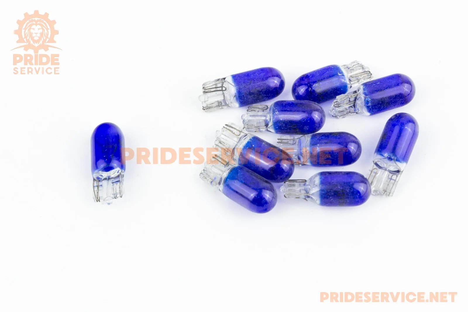 Лампа поворотника T10 (без цоколя), синя 12V/3W, к-кт 10шт (P_366003)