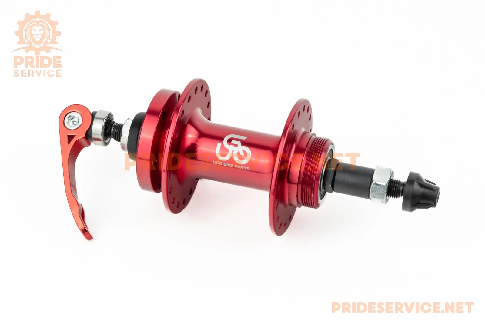 Втулка задня MTB алюмінієва 14Gx36H під вільнобіг, Disk-brake, 2 пром-підшипники 6200 2RS, кріпл. ексцентрик, червона U-B07RHQ (P_403259)