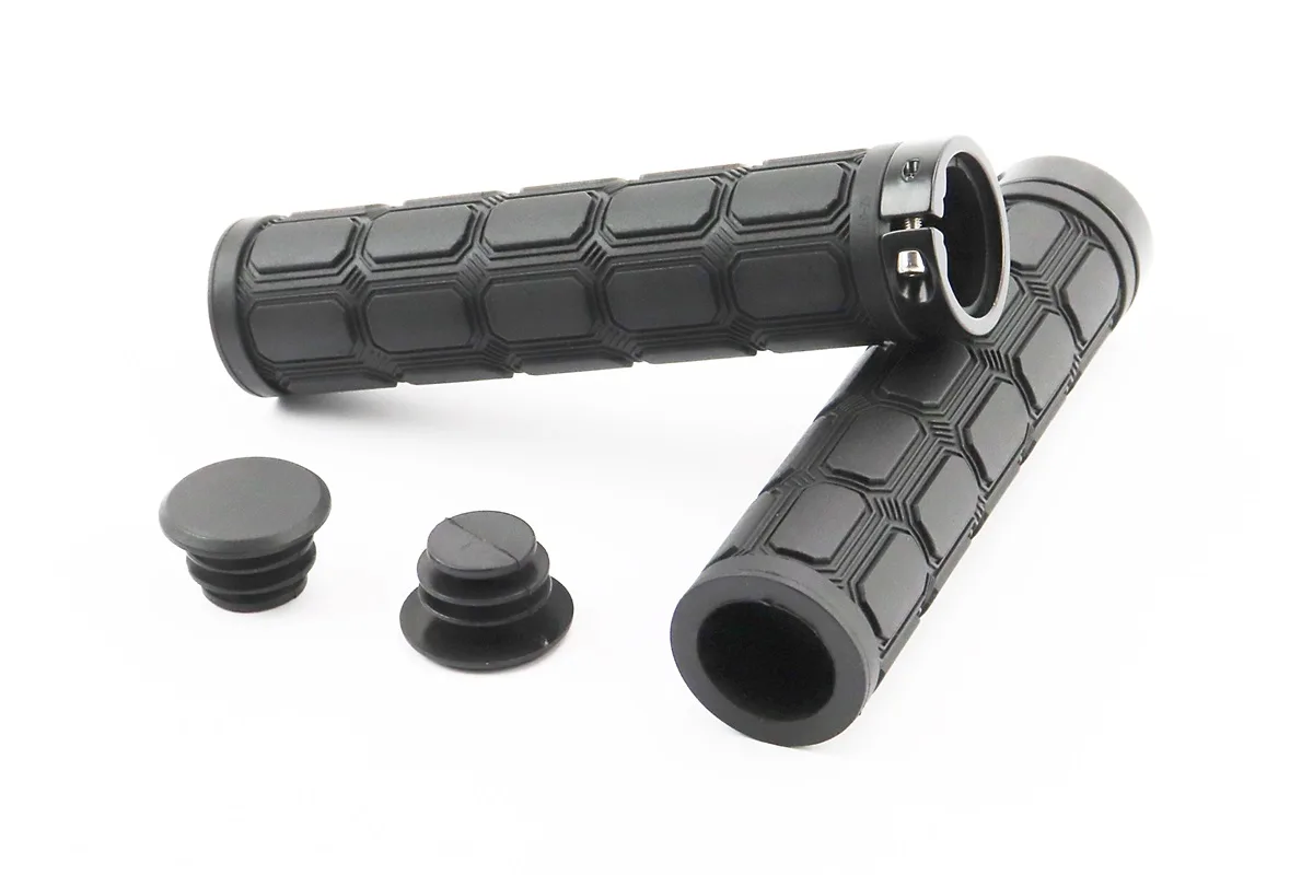 Ручки керма 130мм з затискачем Lock-On, чорні TPE-077 (S_403448)