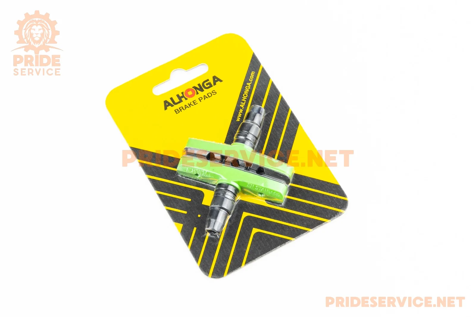 Гальмівні колодки V-brake 60мм, на блістері, чорно-салатові HJ-EN02 (P_403761)
