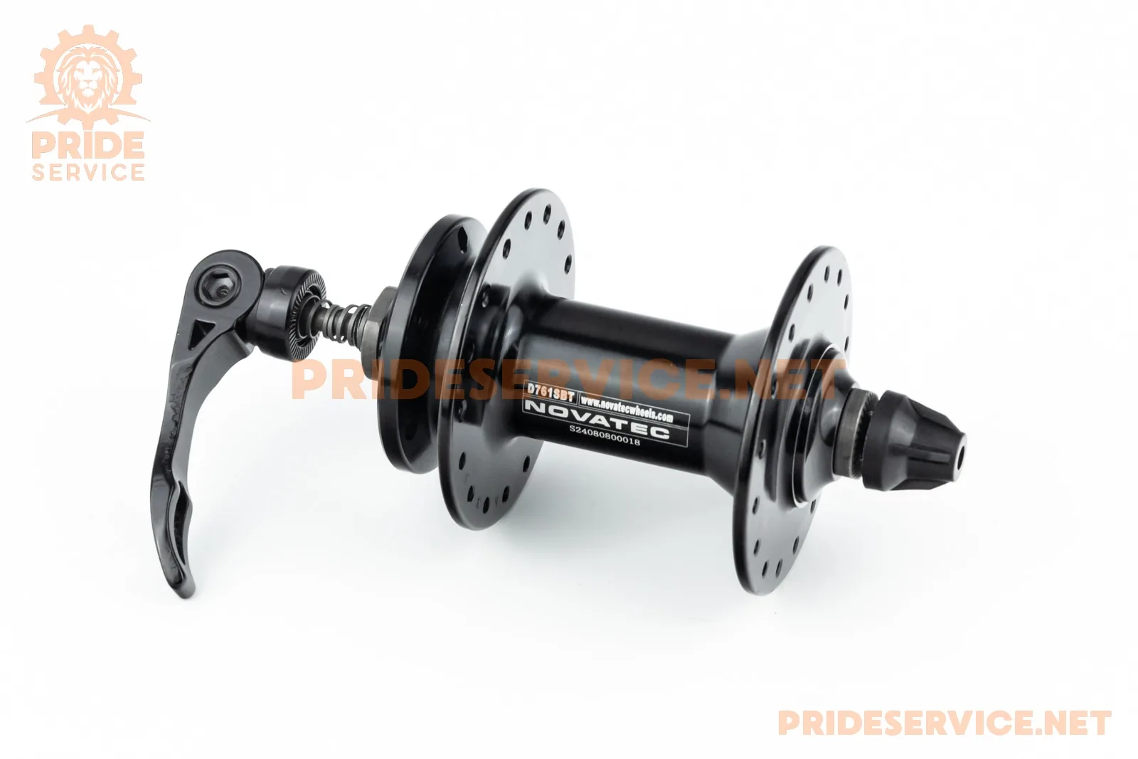 Втулка передня MTB алюмінієва 14Gx32H, Disk-brake, 2 пром-підшипники 6000 2RS, кріпл. ексцентрик, чорна D761SBT (P_403783)
