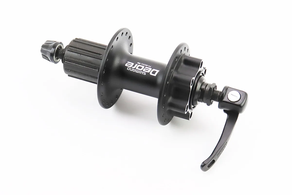 Втулка задня MTB алюмінієва 14Gx36H під касету 8-10зв, Disk-brake, кріпл. ексцентрик, чорна DEORE FH-M525A (P_404316)