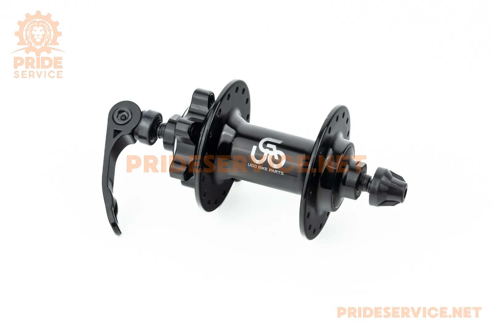 Втулка передня MTB алюмінієва 14Gx32H, Disk-brake, 2 пром-підшипники 6200 2RS, кріпл. ексцентрик, чорна U-B12FQR (P_406920)