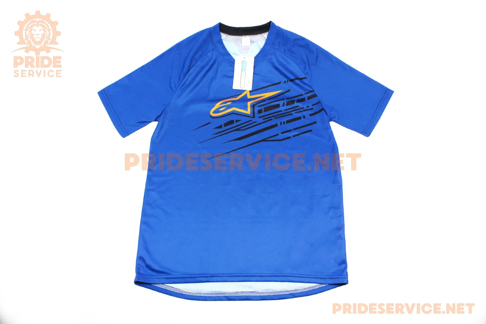 Футболка (Джерсі) чоловіча L-(Polyester 80% / Spandex 20%), синьо-чорна, НЕ оригінал (P_408154)