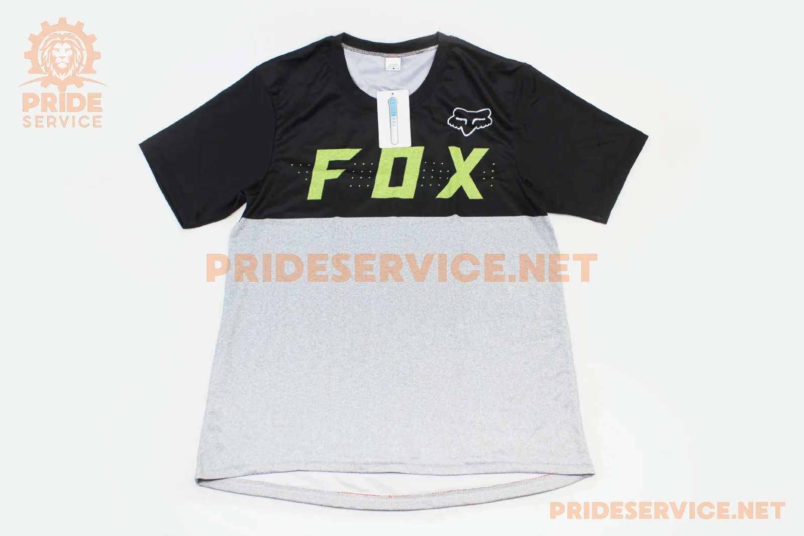 Футболка (Джерсі) чоловіча L-(Polyester 80% / Spandex 20%), чорно-сіра, НЕ оригінал (P_408155)