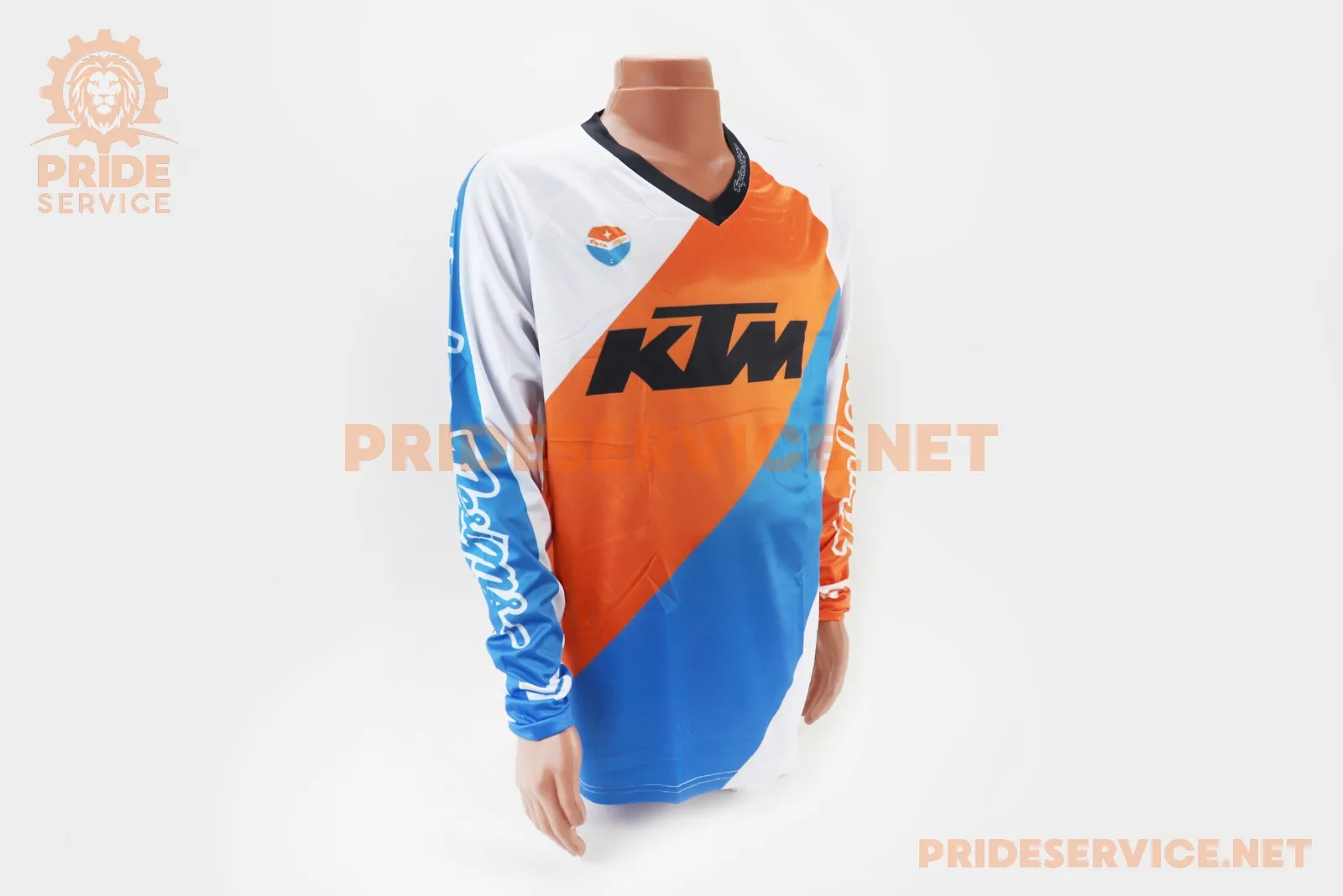 Футболка (Джерсі) чоловіча XL-(Polyester 100%), довгі рукави, біло-жовто-синій, НЕ оригінал (P_408211)