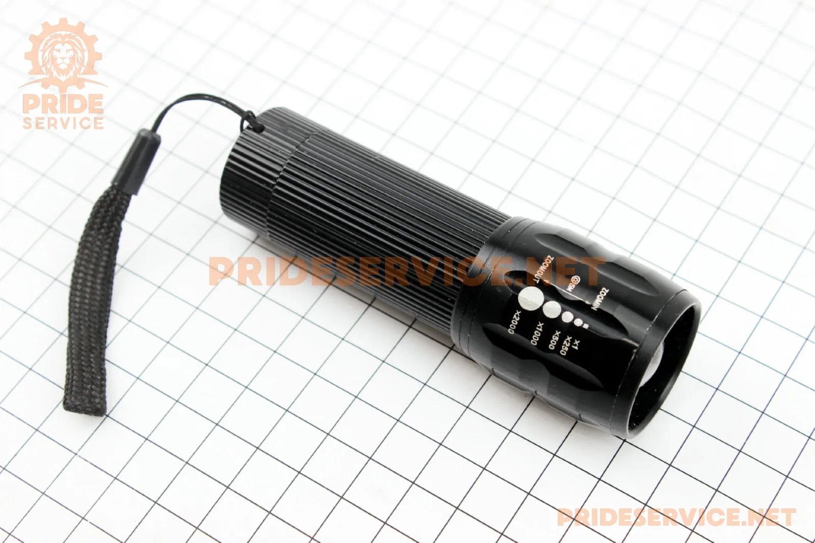 Ліхтар 1 LED (Zoom) ручний, алюмінієвий, під батарейки 3хAAA, чорний BL-8400-LM (без батарейок) (P_409095)