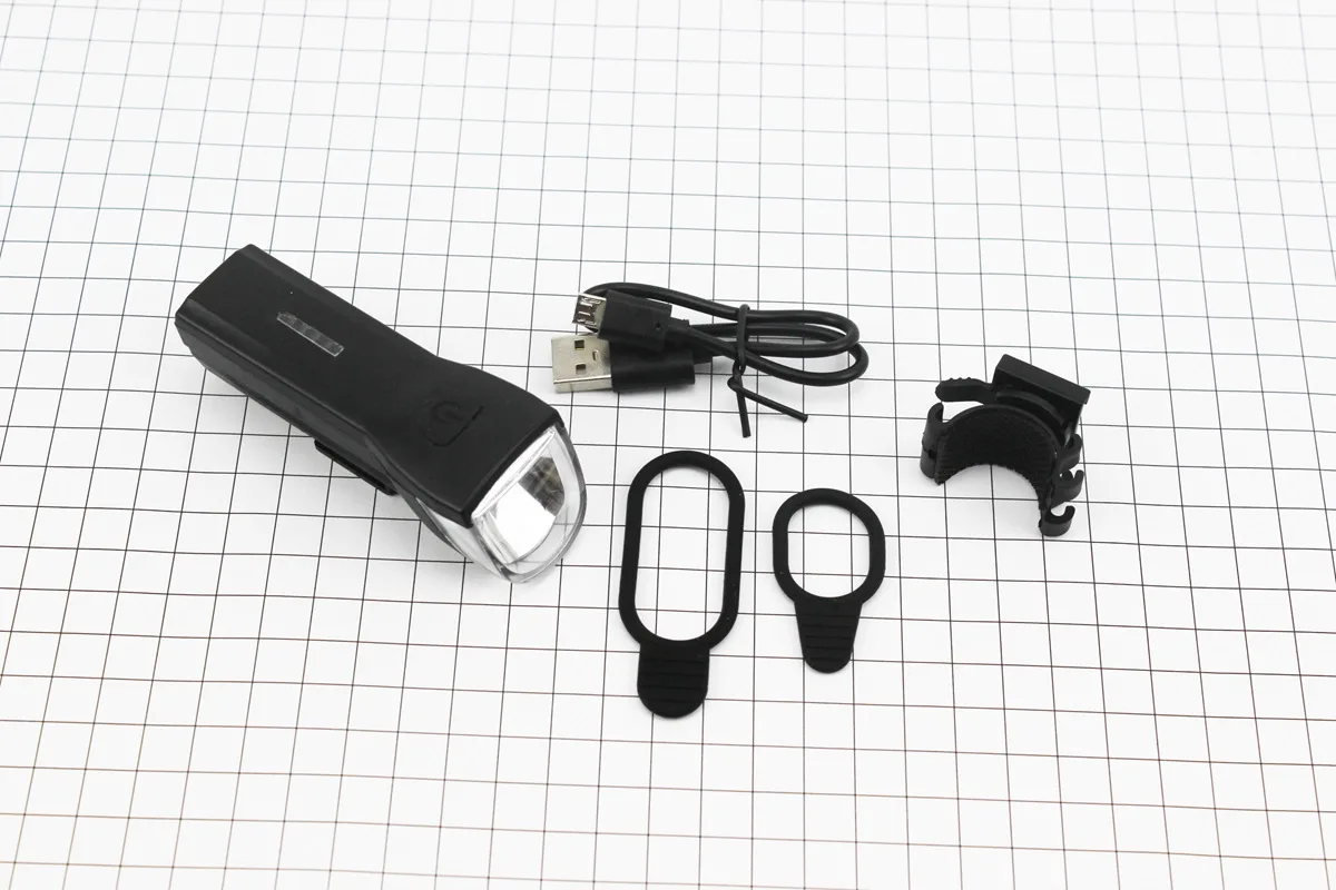 Ліхтар передній 1 діод 110 lumen, Li-ion 3.7V 1300mAh зарядка від USB, вологозахисний, чорний JY-7057 (P_409516)