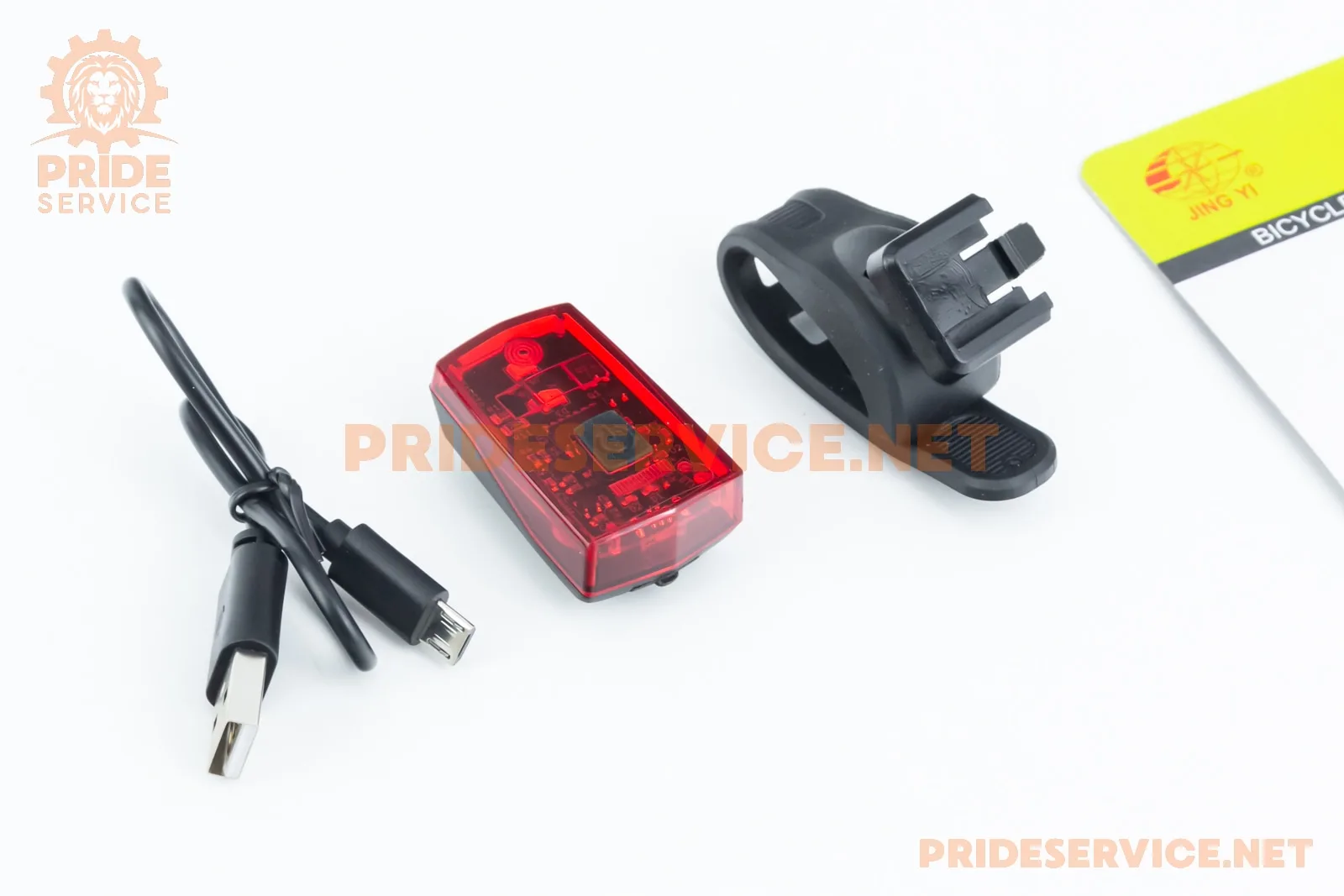 Ліхтар задній 2 діода, Li-ion 3.7V 300mAh зарядка від USB, JY-6115T (P_409947)