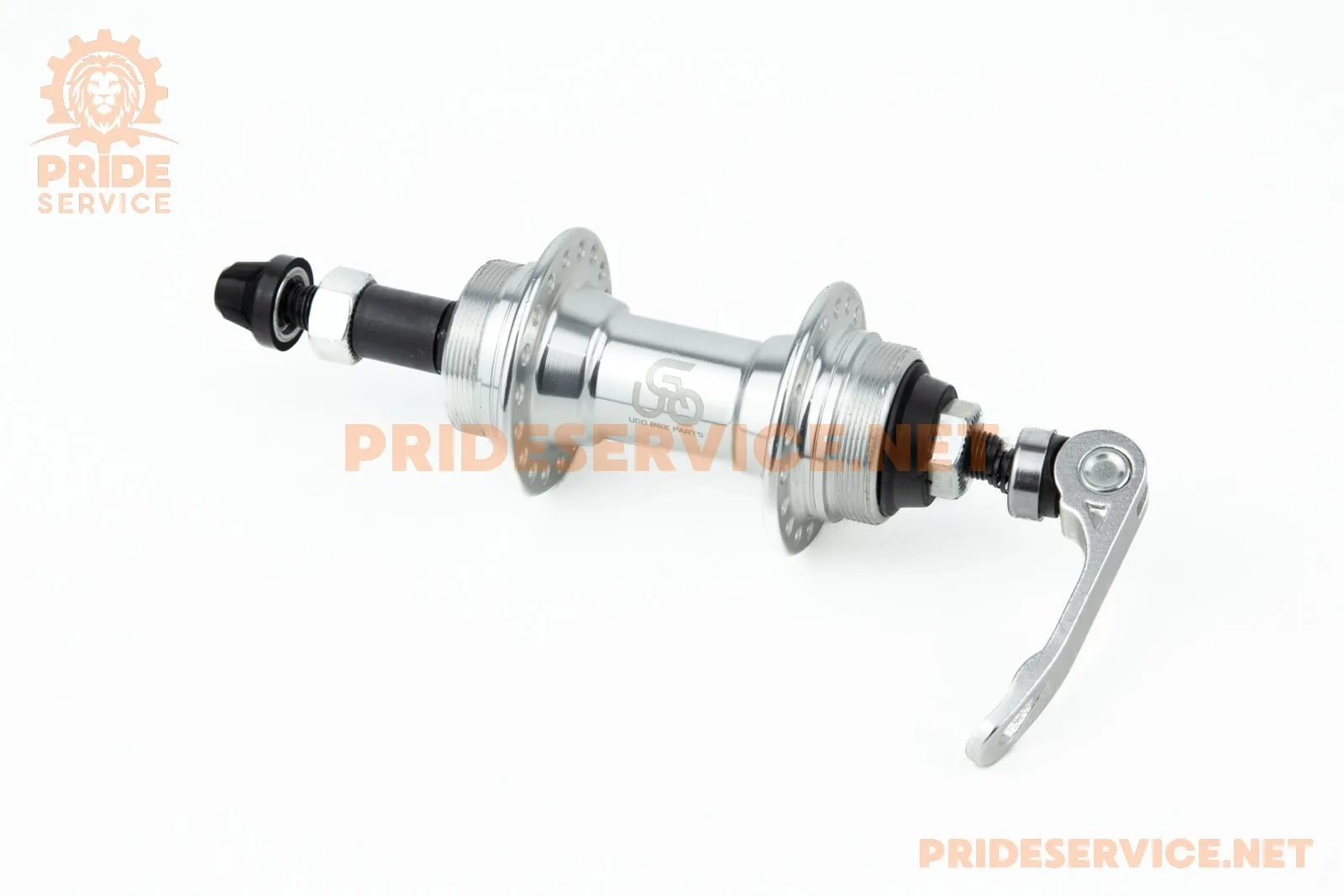 Втулка задня MTB алюмінієва 14Gx36H під вільнобіг, Disk-brake (різьба), 2 пром-підшипники 6200 2RS, кріпл. ексцентрик, U-B23RQR (P_411010)