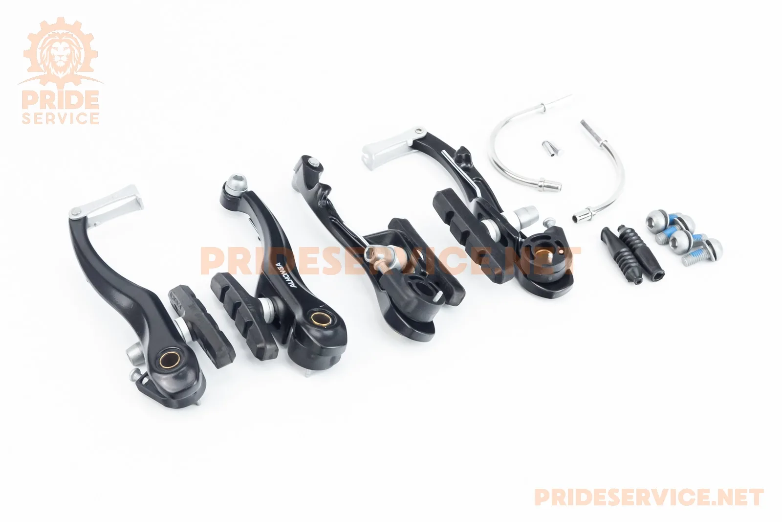 Гальмо V-brake 110мм (2 колеса), алюмінієве, чорне HJ-805AD7 (P_411284)