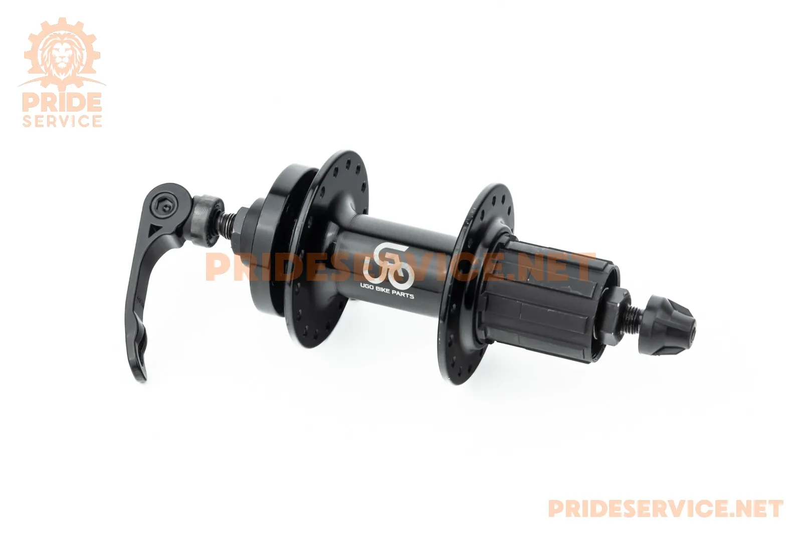 Втулка задня MTB алюмінієва 14Gx32H під касету 8-11зв, Disk-brake, 2 пром-підшипники 6200 2RS, кріпл. ексцентрик, чорна U-B27RQR (P_411459)